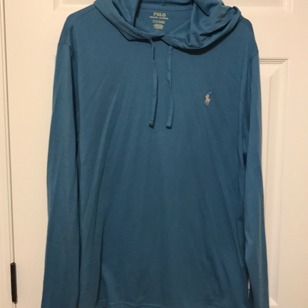 Men's Polo hooded Pullover-L